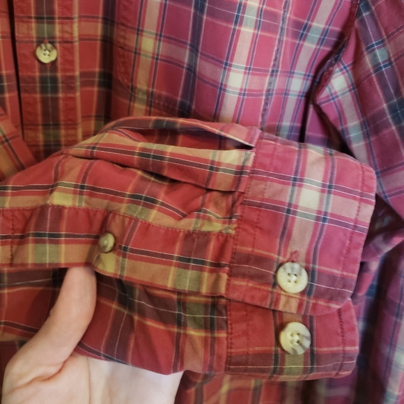 Sold-Carhartt Red Plaid button down L Tall - Picture 3 of 5